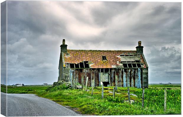 Ruined Hebridean Barn Canvas Print by Jacqi Elmslie
