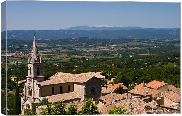 View Over Bonnieux to Mont Ventoux Canvas Print by Jacqi Elmslie