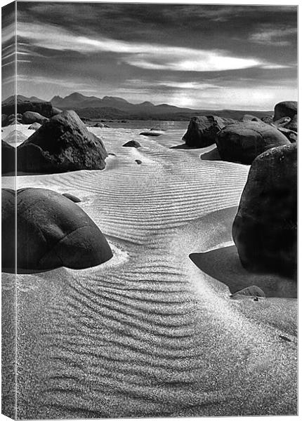Gairloch Big Sand Beach in Moonlight Canvas Print by Jacqi Elmslie