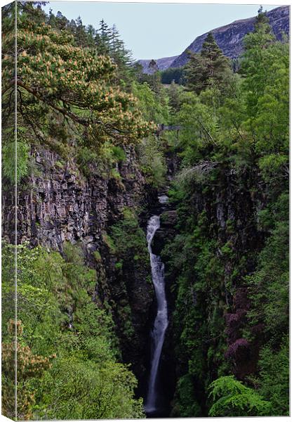 Corrieshalloch Gorge Waterfall Canvas Print by Jacqi Elmslie
