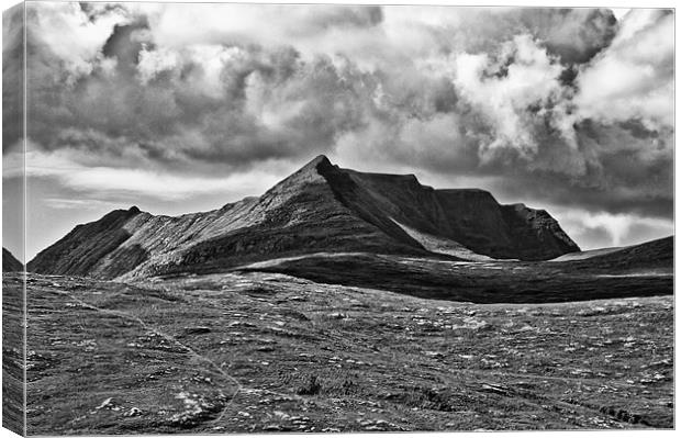 Ben More Coigach from Strath Kanaird Canvas Print by Jacqi Elmslie