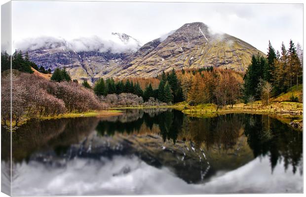 Scotland Mountain Reflections Canvas Print by Jacqi Elmslie