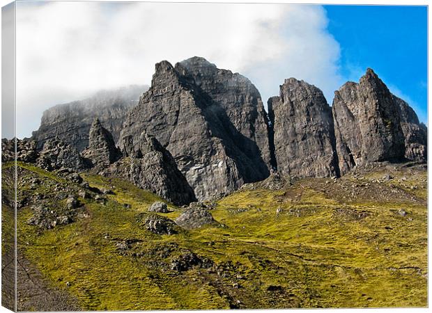Rocks of The Storr Canvas Print by Jacqi Elmslie