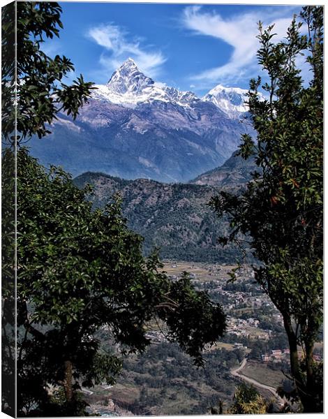 From the Road to Pokhara Canvas Print by Jacqi Elmslie