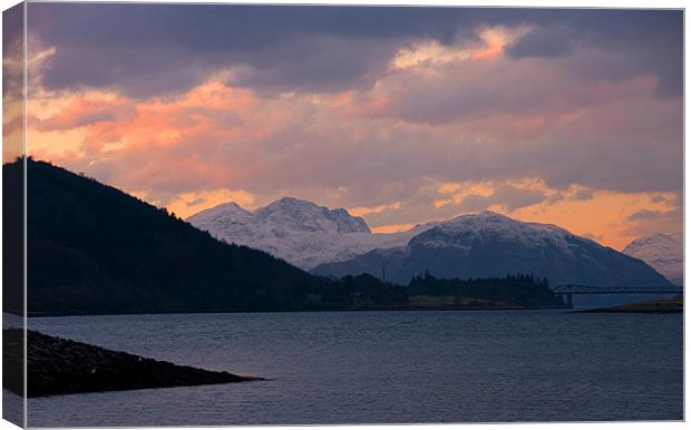 Ballachulish Sunset Scotland Canvas Print by Jacqi Elmslie