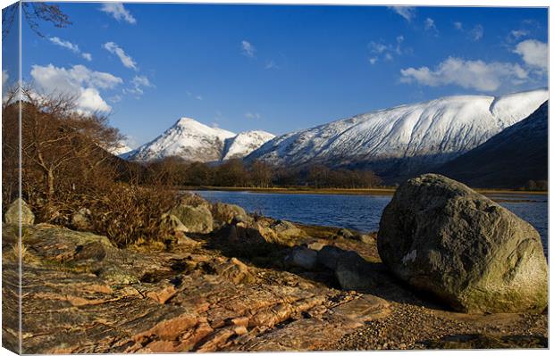 Glen Etive and Loch Etive Canvas Print by Jacqi Elmslie