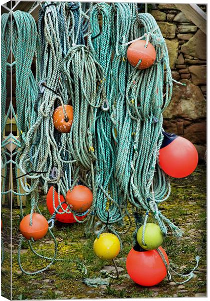 Fishing Floats Canvas Print by Jacqi Elmslie