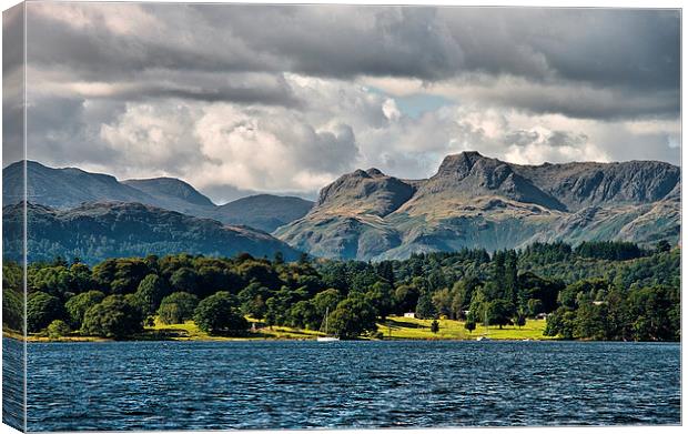Across Lake Windermere to the Langdales Canvas Print by Jacqi Elmslie