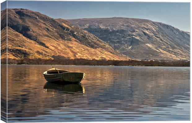 Boat on Loch Maree Canvas Print by Jacqi Elmslie