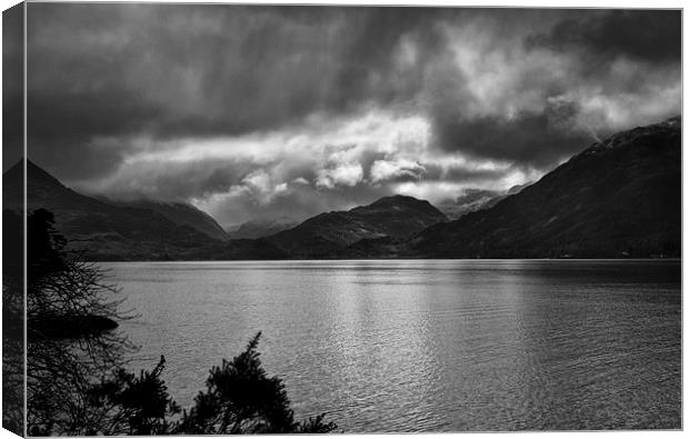  Stormy March day by Loch Duich, Scotland Canvas Print by Jacqi Elmslie