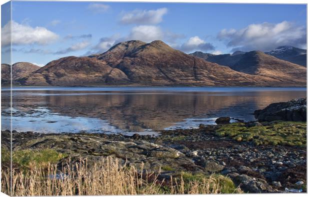 Listen to the Silence - Loch na Keal, Mull Canvas Print by Jacqi Elmslie