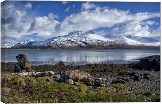 Loch na Keal and Ben More on Mull Canvas Print by Jacqi Elmslie