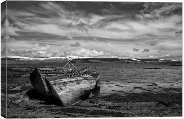 Boat Graveyard Isle of Mull Canvas Print by Jacqi Elmslie