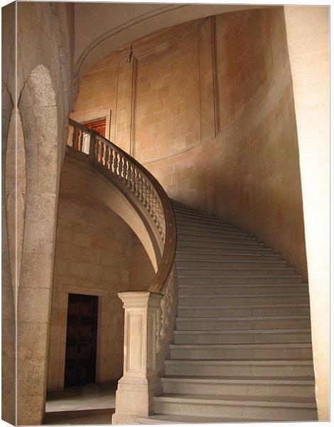 Graceful Stairway - The Alhambra Canvas Print by Jacqi Elmslie