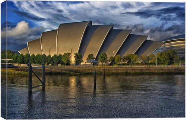 Glasgow, The Armadillo, the SECC, Clyde Auditorium Canvas Print by Jacqi Elmslie