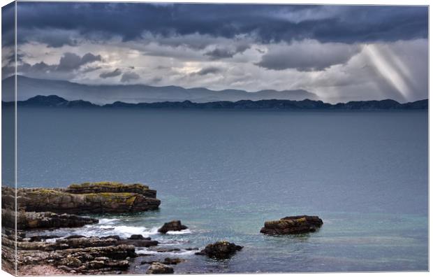 Sundown on Raasay from Applecross Canvas Print by Jacqi Elmslie