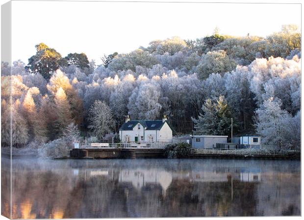 Frosty Weather near Loch Ness Canvas Print by Jacqi Elmslie