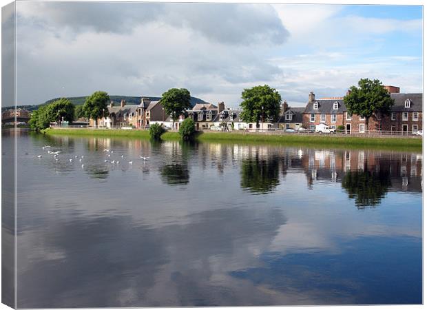 Inverness Reflections Canvas Print by Jacqi Elmslie
