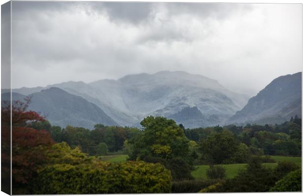 Lake District Fells from Applethwaite Canvas Print by Jacqi Elmslie