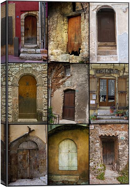 Doors of Provence Canvas Print by Jacqi Elmslie