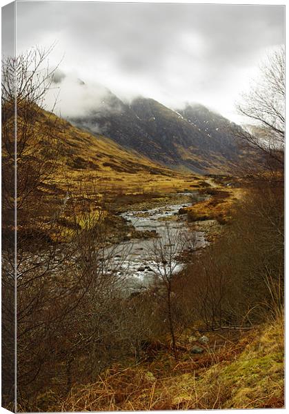 The River Coe Canvas Print by Jacqi Elmslie