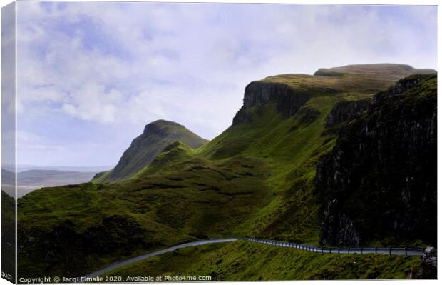 It's A Long Climb Up The Quiraing Canvas Print by Jacqi Elmslie