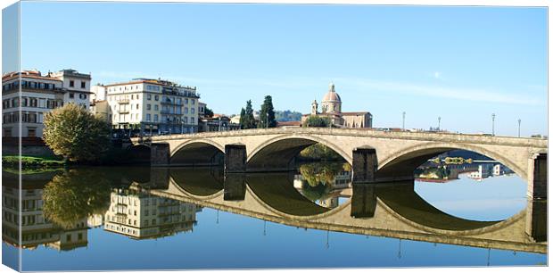 pont Alla Carraia Canvas Print by john williams
