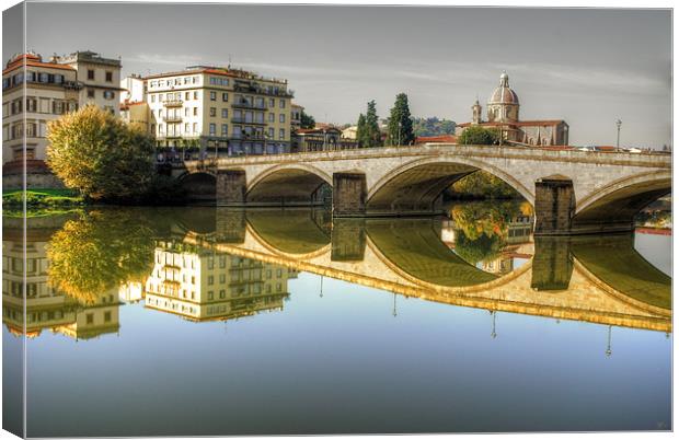 River Arno Canvas Print by john williams