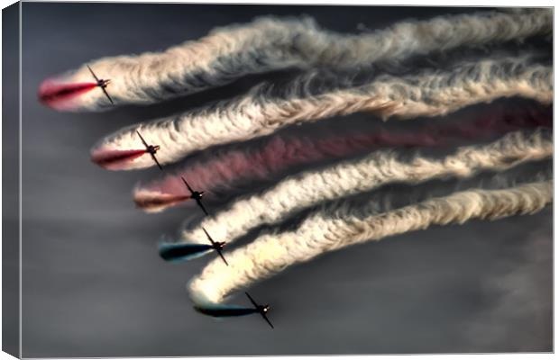 Red Arrows Canvas Print by Dave Hayward