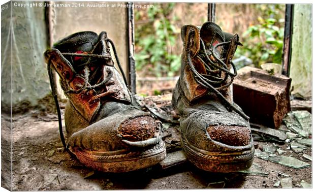  These Old Boots Canvas Print by Jim kernan