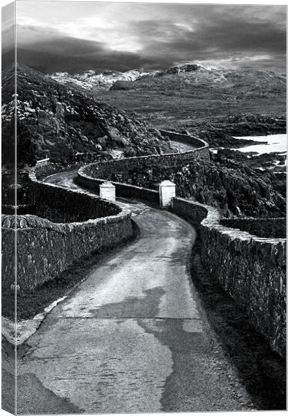 Road to Glenuig Canvas Print by Jim kernan