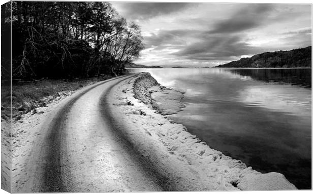 A Drive By The Loch Canvas Print by Jim kernan