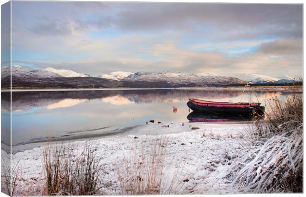 Quiet day on the Loch Canvas Print by Jim kernan