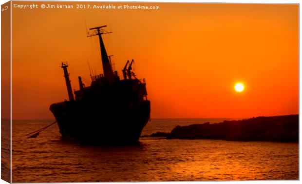 Cypriot sunset Canvas Print by Jim kernan