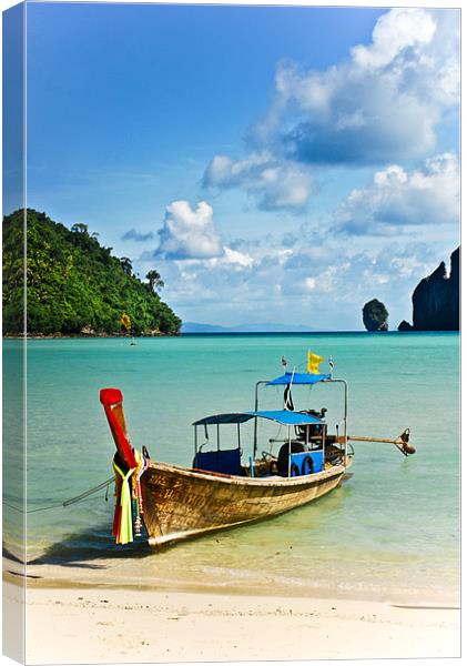 Thailand Boat Canvas Print by Alexander Mieszkowski