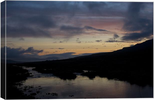 Iceland River Sunset Canvas Print by James Buckle