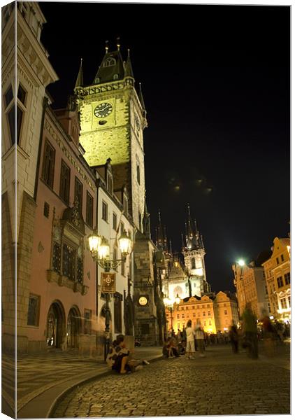  Old Town Clock Tower  Canvas Print by paul morris