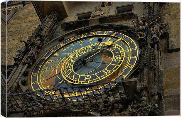 astronomical clock Canvas Print by paul morris