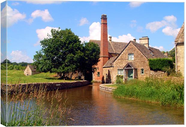 Mill at Lower Slaughter Canvas Print by Geoff Pickering