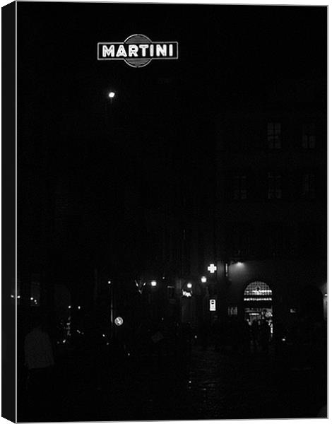 Martini Sign in Florence Canvas Print by Carla Marie Brimelow