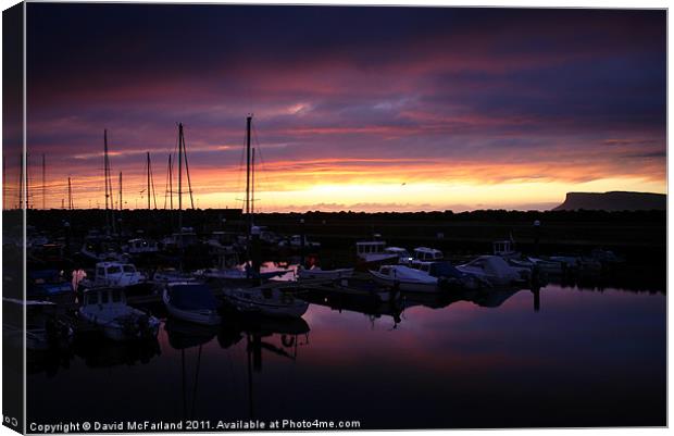 Time to awake in Ballycastle Canvas Print by David McFarland