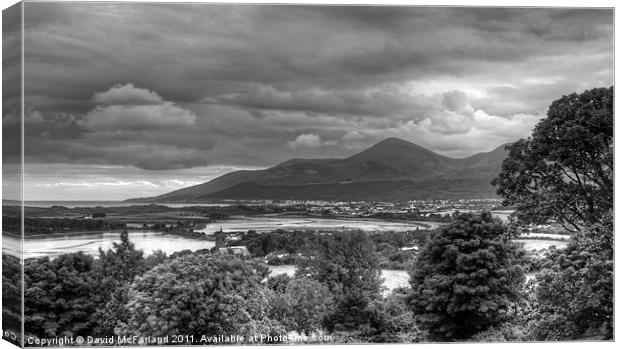 Dundrum and Newcastle Canvas Print by David McFarland