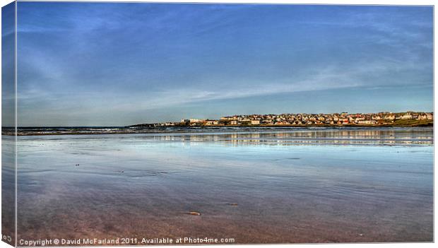 Portstewart, place of reflection Canvas Print by David McFarland