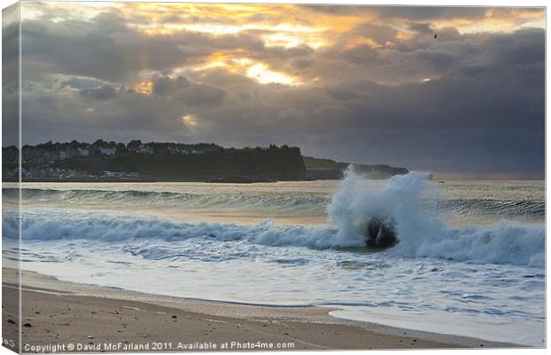 Wave goodbye to daylight Canvas Print by David McFarland