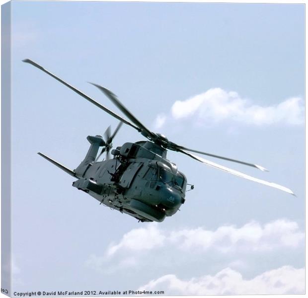 Merlin Helicopter Canvas Print by David McFarland