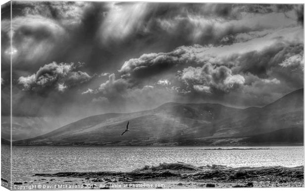 Mourne Sunshine and showers Canvas Print by David McFarland