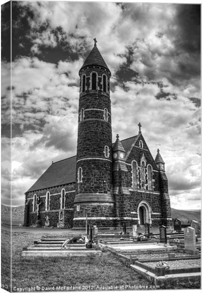 Sacred Heart Church, Dunlewey, Co Donegal Canvas Print by David McFarland