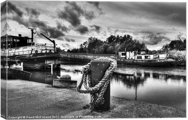 Retirement Home on Lough Neagh Canvas Print by David McFarland