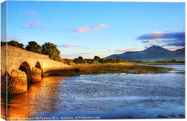The day ends at Dundrum Canvas Print by David McFarland