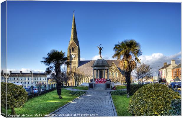 Lurgan town Centre Canvas Print by David McFarland